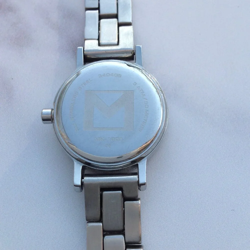 Michael Kors Watch Branded Face Silver Bracelet for Ladies
